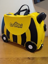 Trunki Yellow and Black Bumblebee Stripe Kid’s Suitcase - Children’s Luggage
