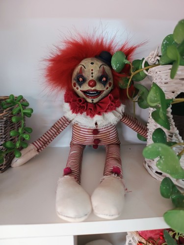 Handmade creepy circus clown
