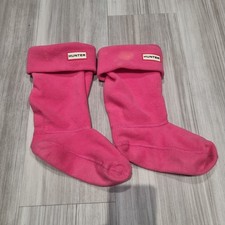 Hunter Kids Pink Fleece Welly