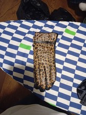 Womens Leopard Print Lambskin