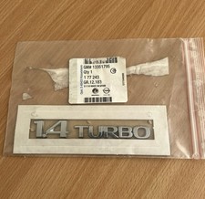 Genuine Vauxhall GM 13351795 1.4 Turbo Badge Decal