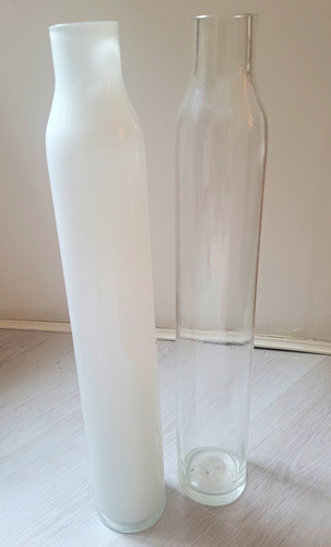 Tall glass vases solid - 2x,