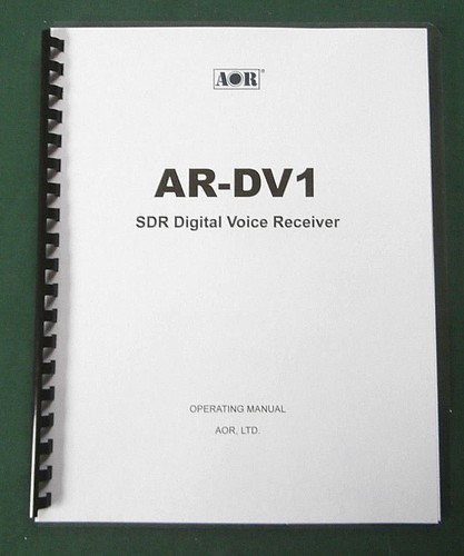 Aor dv1 operating - manual,