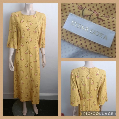 Stine goya yellow midi dress - stine,