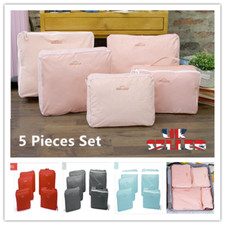 5 Pieces Organiser Set Luggage  Suitcase Storage Bags Packing Travel Cubes UK