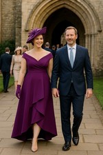 Purple Ankle Length Water Fall