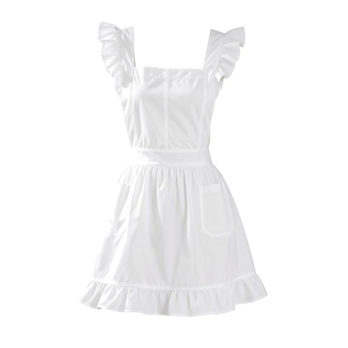 Ruffled maid style apron - ruffled,