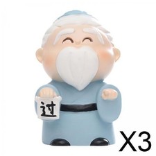 3x Confucius Statue Miniature