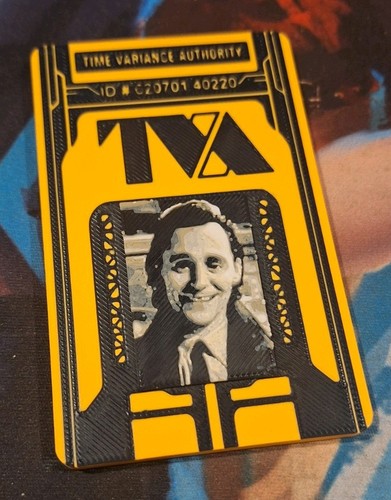 Printed tva card loki - 3d,