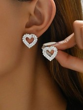 Heart Shaped Earrings Stud