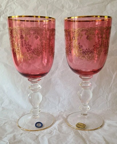 Pair vintage cranberry - vintage, pink
