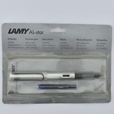 Silver LAMY AL-star Fountain Pen DB 12311 25 M +Pouch Black Clip & Nib