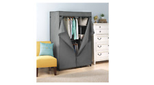 Wardrobe Cover Double Rod Closet Zipper Gray Clothes Protect Bedroom Whitmor Fit