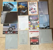 Porsche Audi Quattro Saab MG Jaguar Lancia BMW Peugeot F1 GP RAC Rally brochures