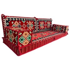 Arabic MAJLIS Sofa | Floor SOFA Set | Moroccan Style Cushions l Bohemian Decor