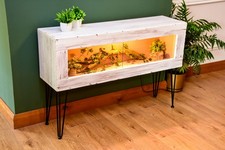 4ft Modern Distressed Reptile Vivarium Tanks + Hairpin Legs - LED Light Included