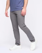 Mens Duck & Cover Moretor Stretch Slim Fit Chino Trousers - Dark Grey