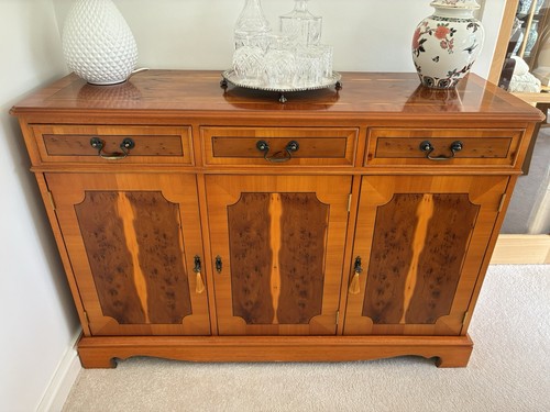Yew sideboard with doors - sideboard,