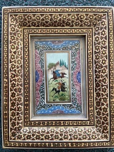 Persian mini painting inlay - painting,