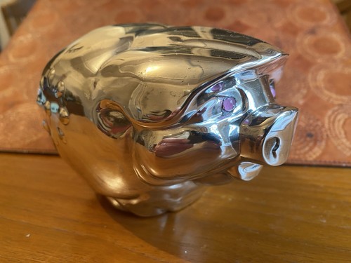 Solid metal piggy bank - piggy,