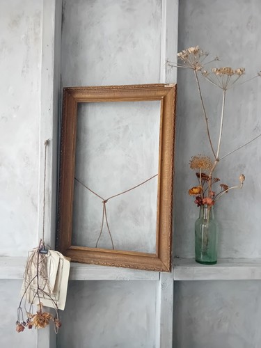 Gold picture frame gilt - frame, pine