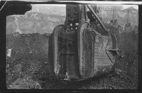 Old vintage photo excavator - old,