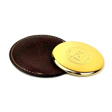 Fendi Portable Makeup Mirror & Case Gold Brown 64258860