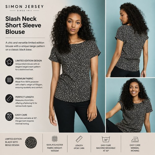 Ladies black blouse shirt - black,