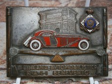 Rare Vintage Italian R.A.C.I.  Metal & Enamel Car Rally Motor Sport Club Badge