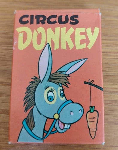 Vintage circus donkey card - vintage,