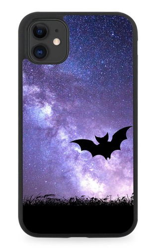 Bats silhouette rubber phone - rubber,