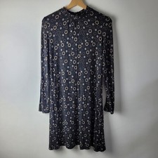 M&S Women Size 8 Black Floral