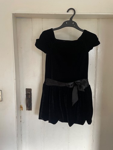 Girls velvet party dress - dress, bhs