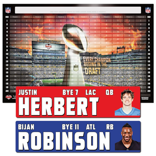 Fantasy football draft board - football,