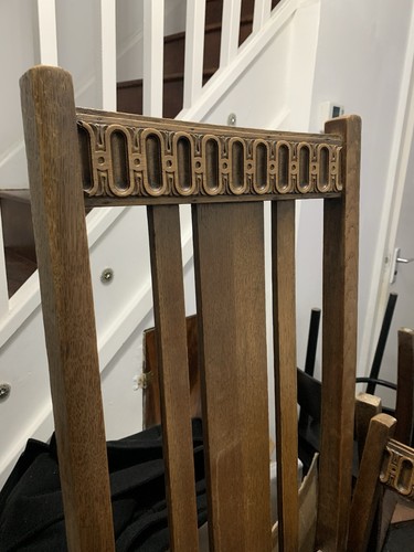 Solid oak antique chairs - 4,