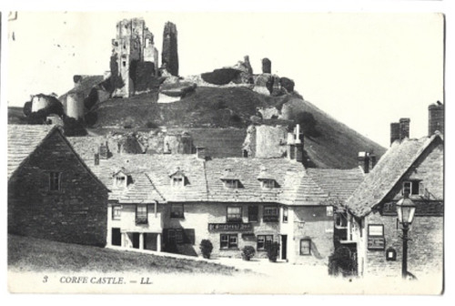 Printed postcard corfe - printed, of