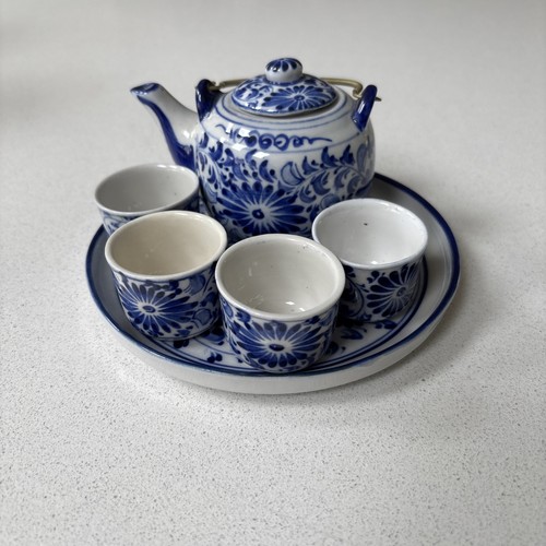 Teapot cups and tray - cups,