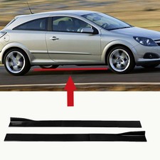 For Vauxhall for Opel Astra 2000-2022 Side Skirt Extension Lip Glossy Black UK