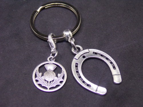 Lucky horseshoe keyring - horseshoe, &