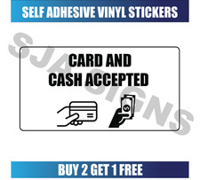 Card And Cash Accepted Sticker