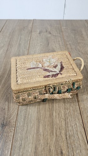Vintage woven sewing - vintage, basket