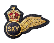 LAKER AIRWAYS SKYTRAIN AIRCREW BULLION WIRE WINGS BADGE