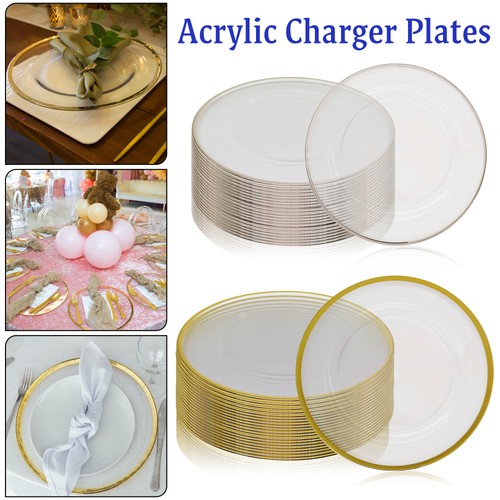 Charger plates clear acrylic - plates,