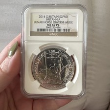 2014 Great Britain Britannia Mule With Lunar Horse Obverse Britannia MS69PL