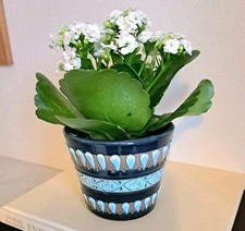 Vintage Italian Mid Century Handpained Ceramic Planter Plant Pot Bitossi Style