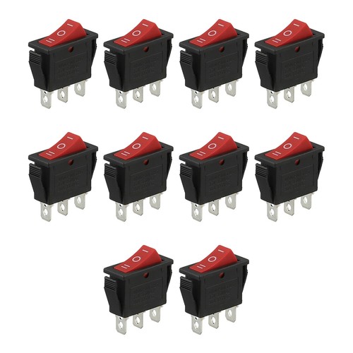 10pcs spst rocker switch with - 10pcs,