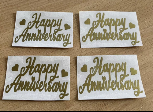 Happy anniversary 6x4cm - happy,