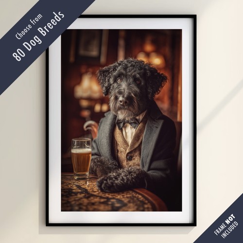 Funny dog drinking - beer, the