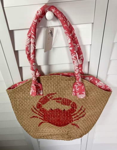 Lulu crab woven wicker straw - lulu,
