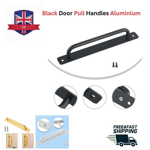Black door pull handles - black,